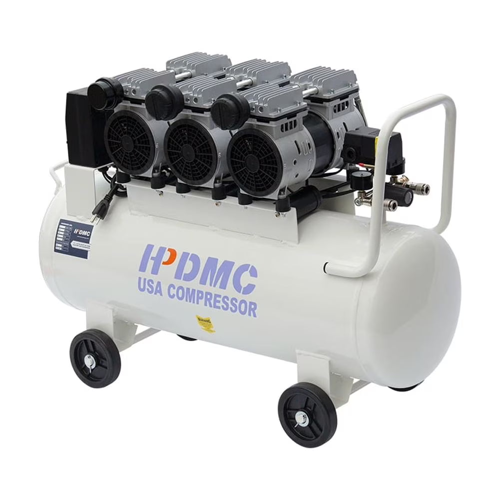 HPDMC Portable Oil-Free Air Compressor 120L/min 115psi, 110V 1-Phase with 2.5 Gallon Tank for Home, Garage & Workshop
