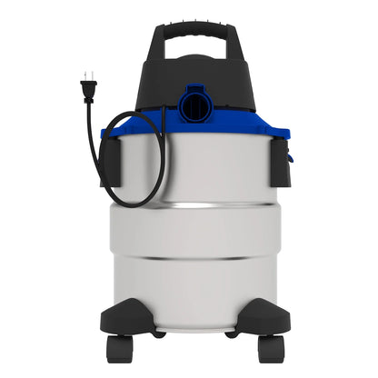 Koblenz 6-Gal. Portable Wet/Dry Vacuum with Blower, Stainless Steel and Blue, WD-6 L212 SS