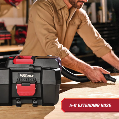Hyper Tough 1.5 Gallon Wet Dry Vac, 20V Max, Brushless Motor, Cordless, Battery and Charger Included