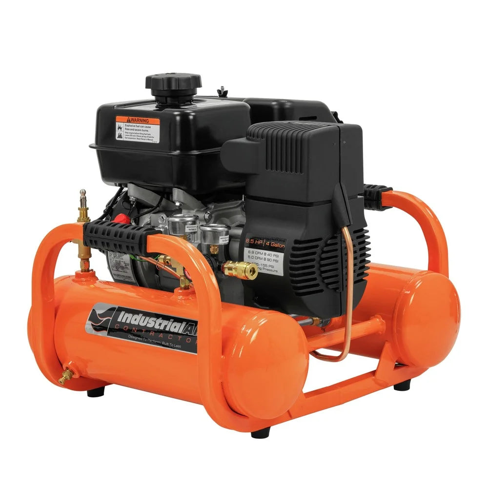 Industrial Air CTA6590412 Steel Orange 6.5 HP 155 PSI Oil-free Air Compressor 4 gal
