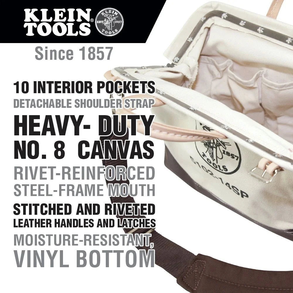 Klein Tools 14" Deluxe Canvas Tool Bag
