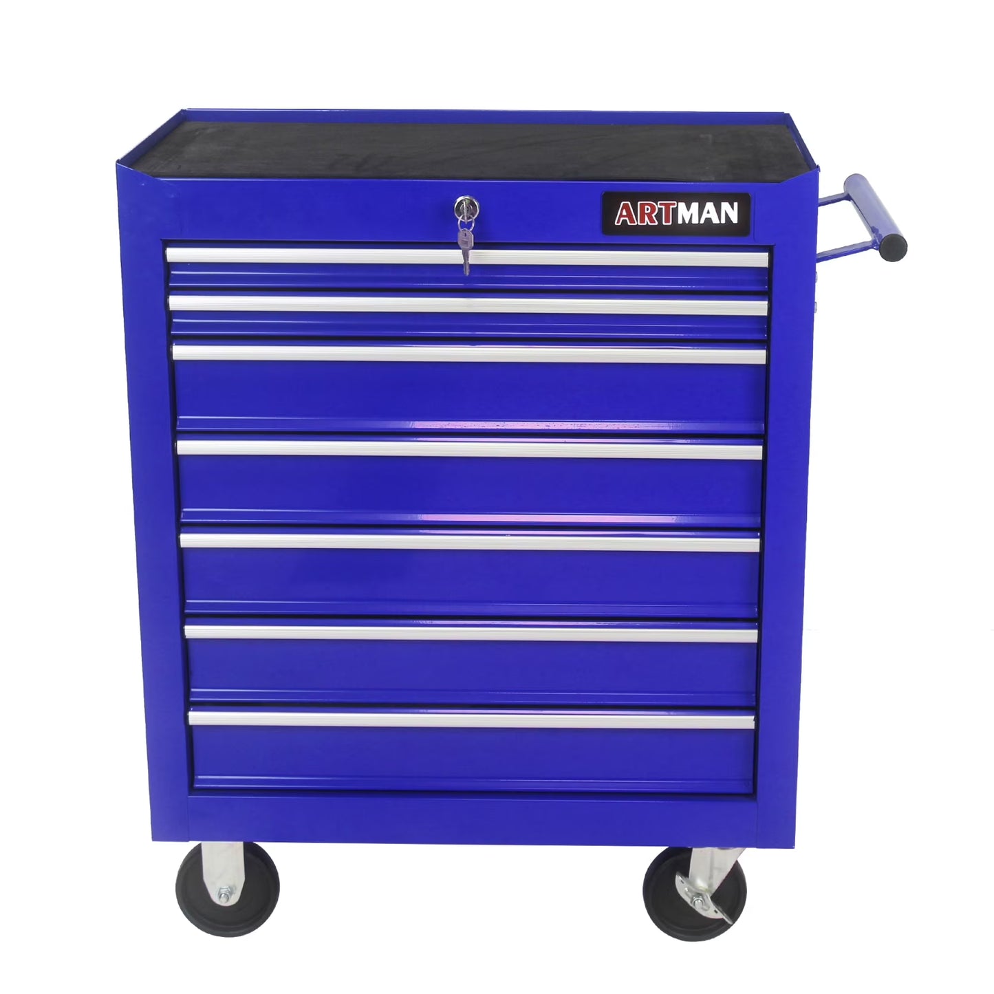 7-Drawer Rolling Tool Chest, Metal Tool Storage Organizer Cart with Locking System and Wheels, Multifunctional Mechanic Tool Cart for Garage, Warehouse, Workshop, Repair Shop, Red