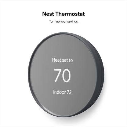 Google Nest Thermostat - Smart Programmable Wi-Fi GA01334-US - Snow