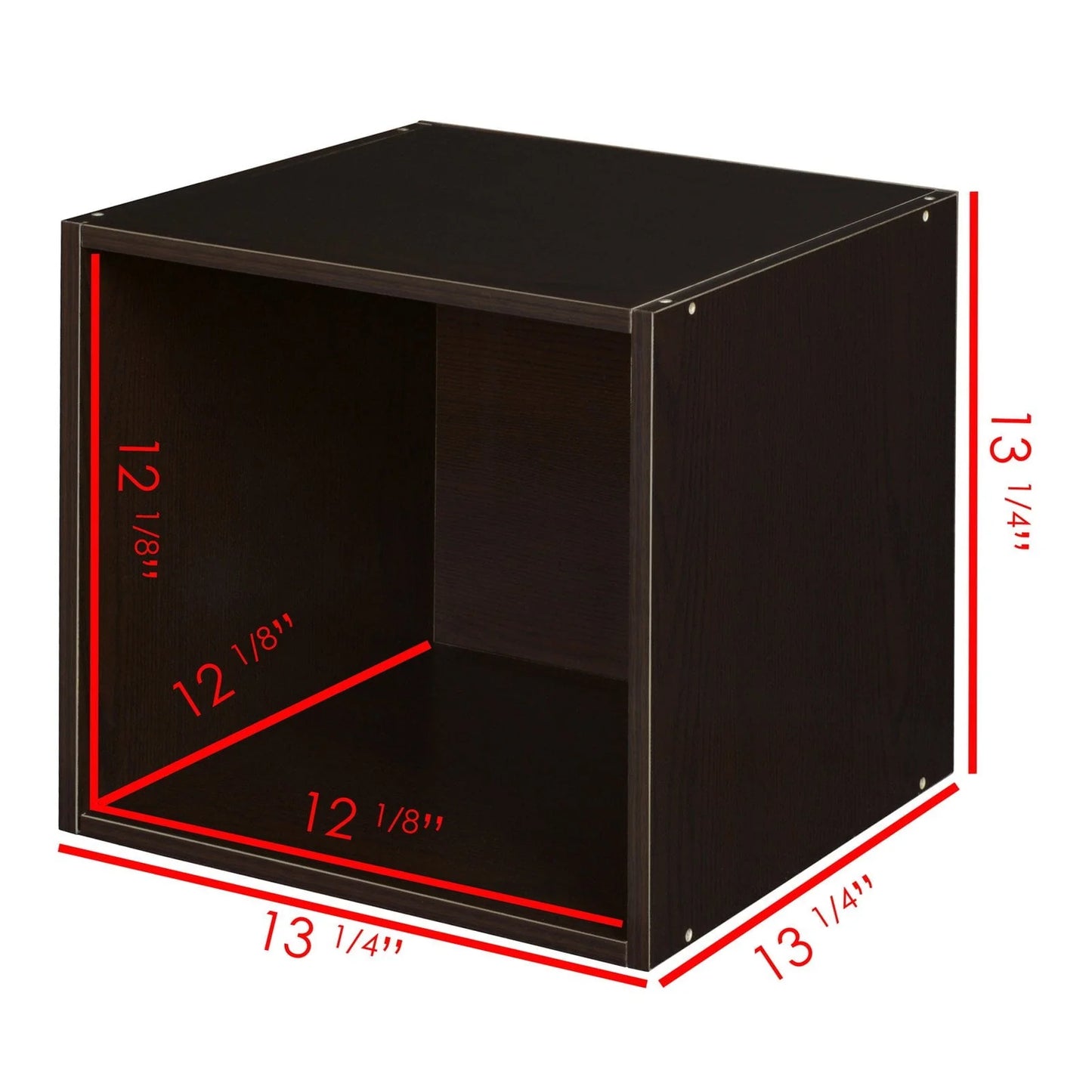 Regency Niche Cubo Modular Storage Shelf with Optional 2 Full and 2 Half Sized Folding Storage Bins