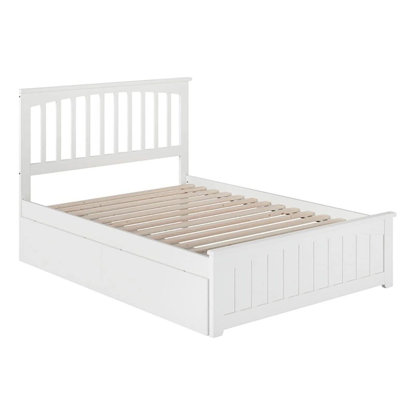 Leo & Lacey Urban Full Storage Platform Bed in White