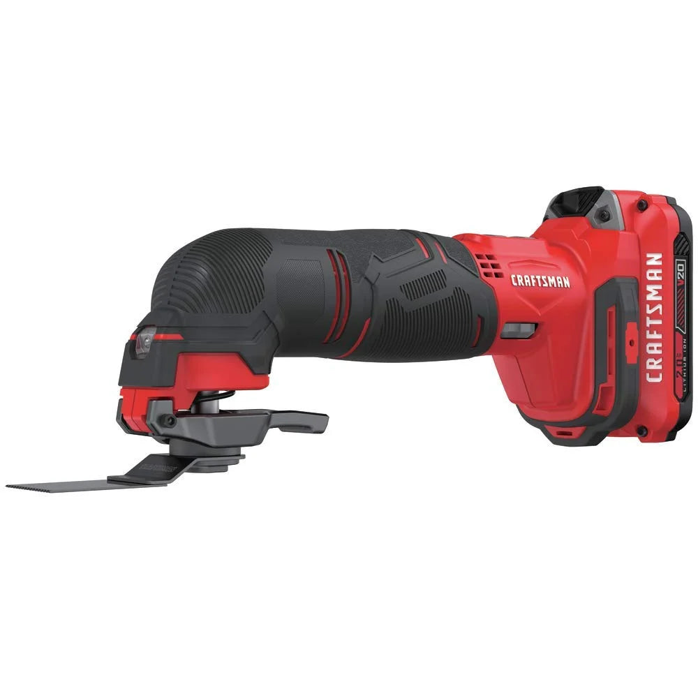 Craftsman V20 20 volt Cordless Oscillating Tool Kit 18000 opm Red 15 pc. - Case Of: 1; Each Pack Qty: 15; Total Items Qty: 15