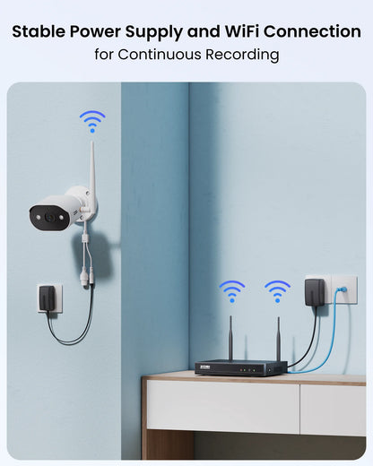 3MP Security Camera System with Audio, ZOSI 8CH Wi-Fi Security Camera System, 2K Outdoor with Color Night Vision,2TB HDD for 24/7 Recording, Smart Home Security