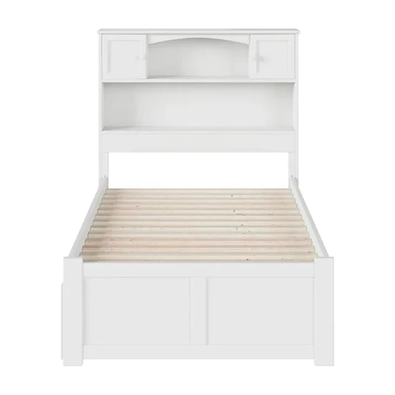 Leo & Lacey Urban Twin XL Storage Platform Bed in White