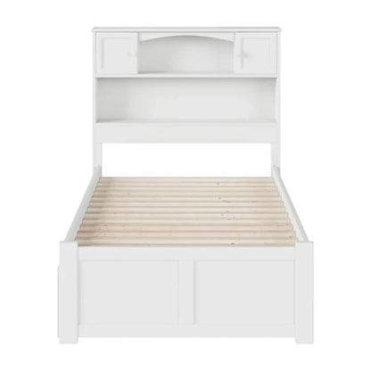 Leo & Lacey Urban Twin XL Storage Platform Bed in White