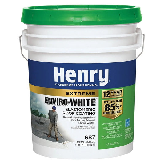 Henry Elastomeric Roof Coating,4.75 gal HE687406