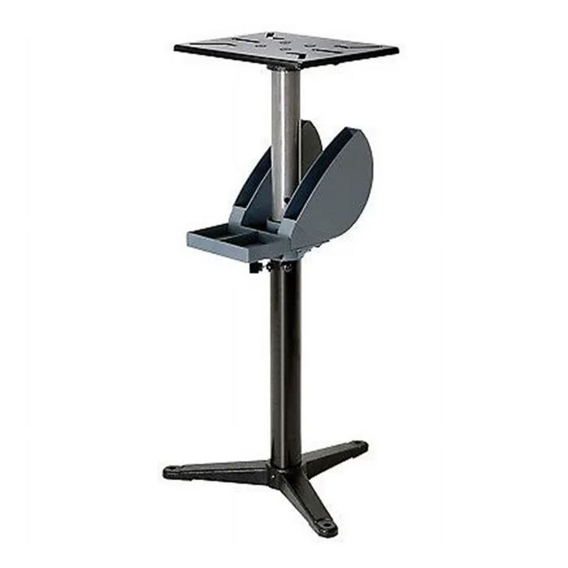 Master Mechanic Adjustable Cast Iron Base Grinder Pedestal with Tool Holder