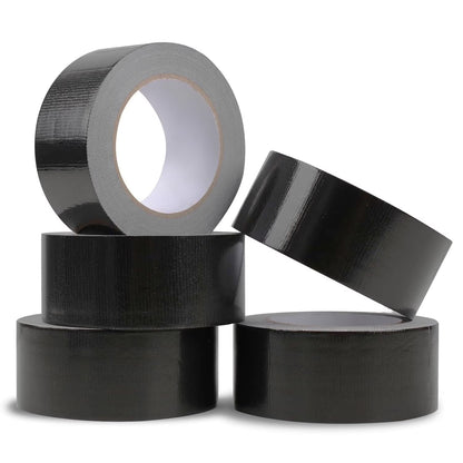 MMBM Duct Tape 2" x 60 Yards Black, 6 Mil Durable Utility Tape for Patching & Box Sealing, 24 Rolls