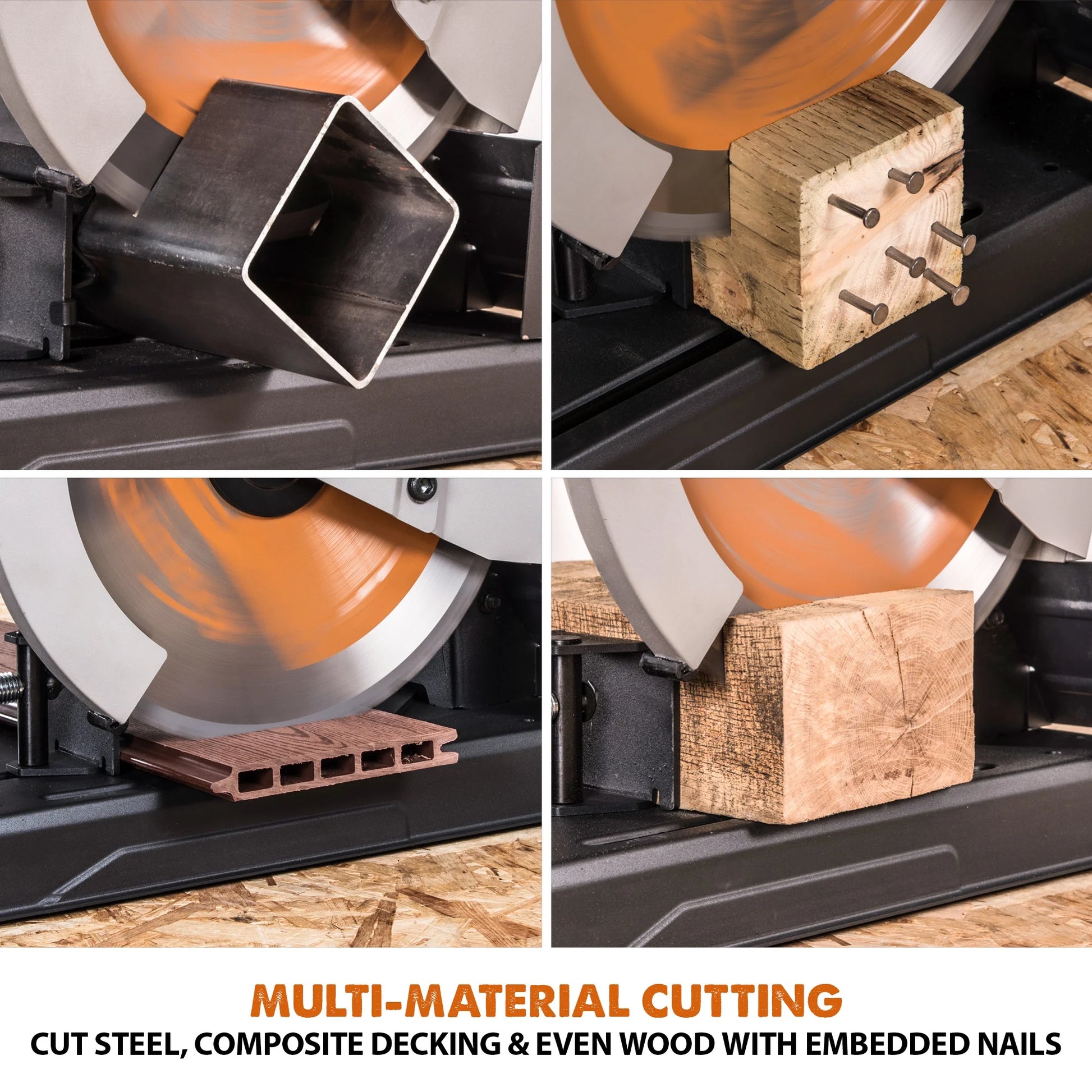 Evolution Power Tools 14 inch, 15 Amp, Multi-Material Chop Saw, R355CPS