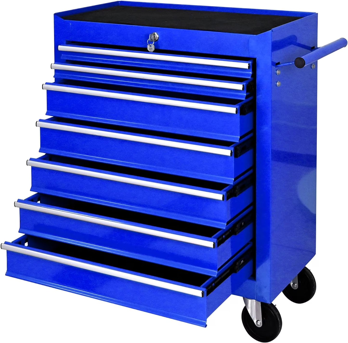 DSstyles Tool Chests, 7-Drawer Rolling Tool Storage Cabinet with Detachable Tray, Multi-Functional Handles, Adjustable Shelves, Secure Locking System, Heavy-Duty Wheels, Ideal for Garage, Workshop