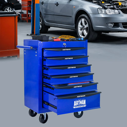 ARTMAN 20" 6-Drawer Tool Chest Cabinet with Ball Bearing Drawer Slides, Steel Tool Storage Box Organizer for Garage Workshop Repair Shop