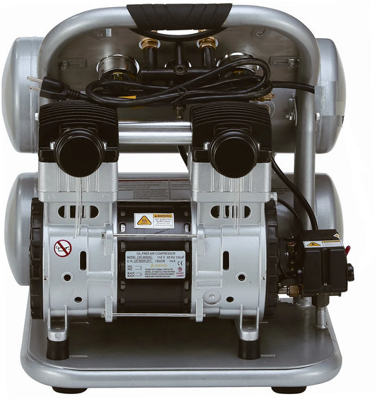 California Air Tools 4620AC-22060 Ultra Quiet & Oil-Free 2.0 Hp, 4.0 Gal. Aluminum Twin Tank Air Compressor (220V 60HZ)