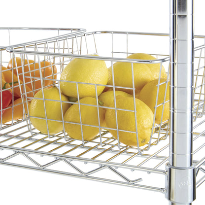 Hyper Tough 5-Tier Multipurpose Wire Shelving Rack, Chrome Color, 3000lbs Load Capacity