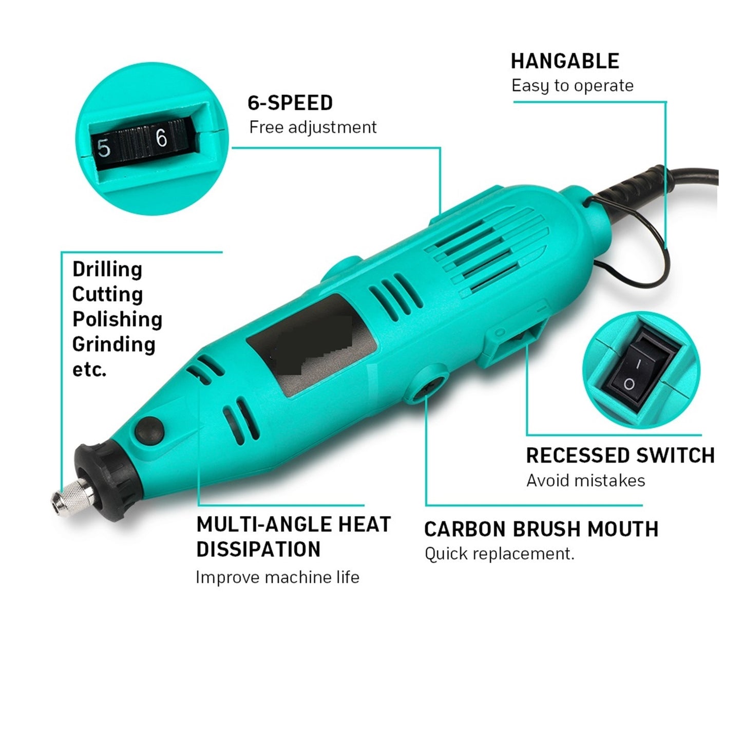 Mini Electric Hand Drill Electric Mini Drill Power Tool Mini Rotary Tool Polishing Machine Electric Grinder ,Easy to Use
