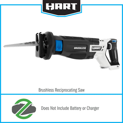 HART 20-Volt Battery-Powered Brushless Reciprocating Saw (Battery Not Included)