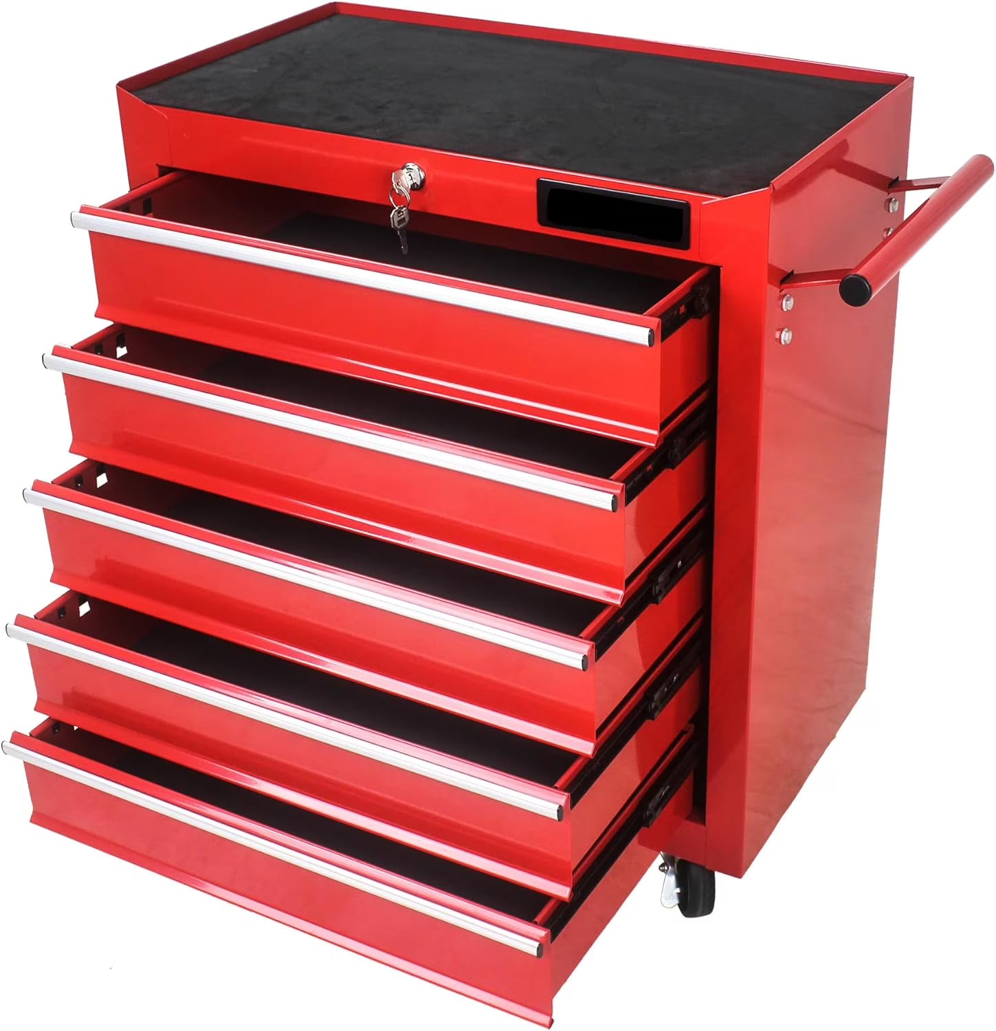 DSstyles Tool Chests, 5-Drawer Rolling Tool Storage Cabinet with Detachable Tray, Multi-Functional Handles, Adjustable Shelves, Secure Locking System, Heavy-Duty Wheels, Ideal for Garage, Workshop