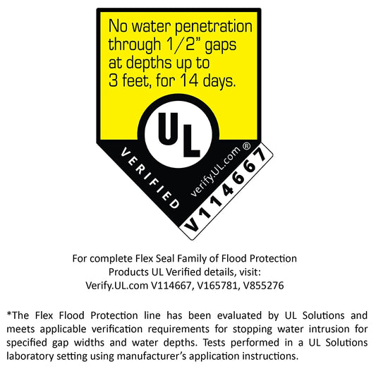 Flex Seal Family of Products 1026792 26 oz Rubber Coating Flood Protection, Yellow - Pack of 3
