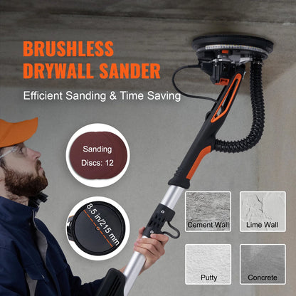 KFFKFF Drywall sander 800W brushless motor 1000-2300RPM continuously variable speed