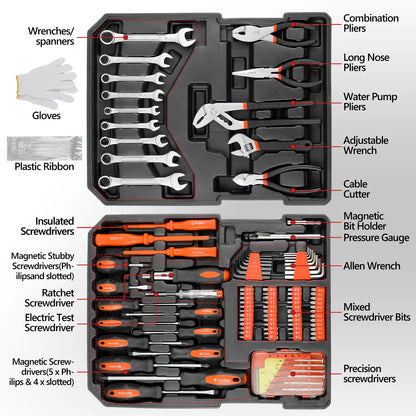 TLGREEN 799pcs Mechanic Tool Set with Trolley Case, Complete Household Tool Kit for Home, Automotive, Garage & Dorm