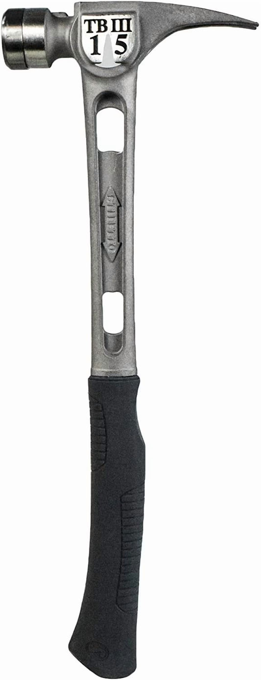 Stiletto TB3SC 15 oz TiBone III Titanium Hammer with Smooth Face Curved Handle