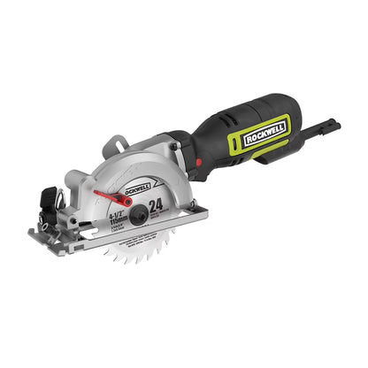 Rockwell RK3441K 4-1/2" 5 Amp Compact Corded Circular Saw Tool Kit, 3500 RPM