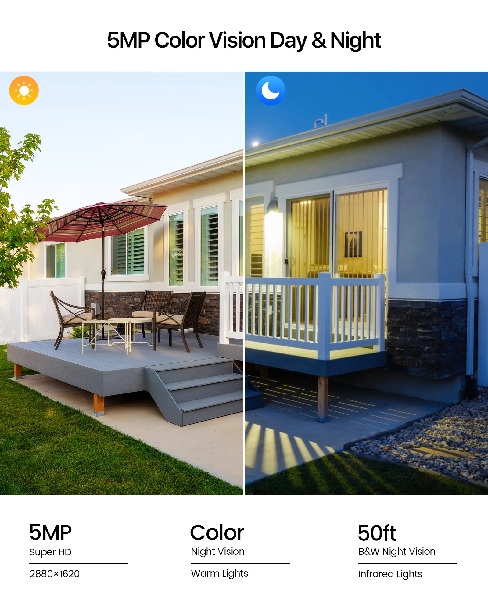 ZOSI 5MP Security Camera System, WiFi 6 8CH NVR with 1TB HDD for 24/7 Record, Wilress Pan Tilt Security camera with Color Night Vision, Auto Tracking, AI Human Detect, 2-Way Audio, Home Security