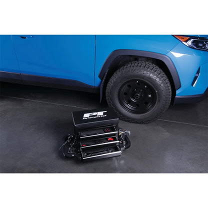 Performance Tool W85025 3-Drawer Rolling Tool Chest Seat with Magnetic Side Trays, 350 Lbs. Capacity, Rear Tray, Black