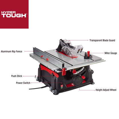 Hyper Tough 10-inch 15Amp Table Saw, TS1001