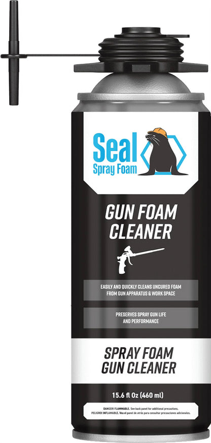 Seal Spray Window and Door Foam No Warp One Component Polyurethane Gun Foam Sealant (12/23.2oz Cans) with Seal Spray 15" Seal Spray Gun and 1 Can of 16.9oz Seal Spray Cleaner