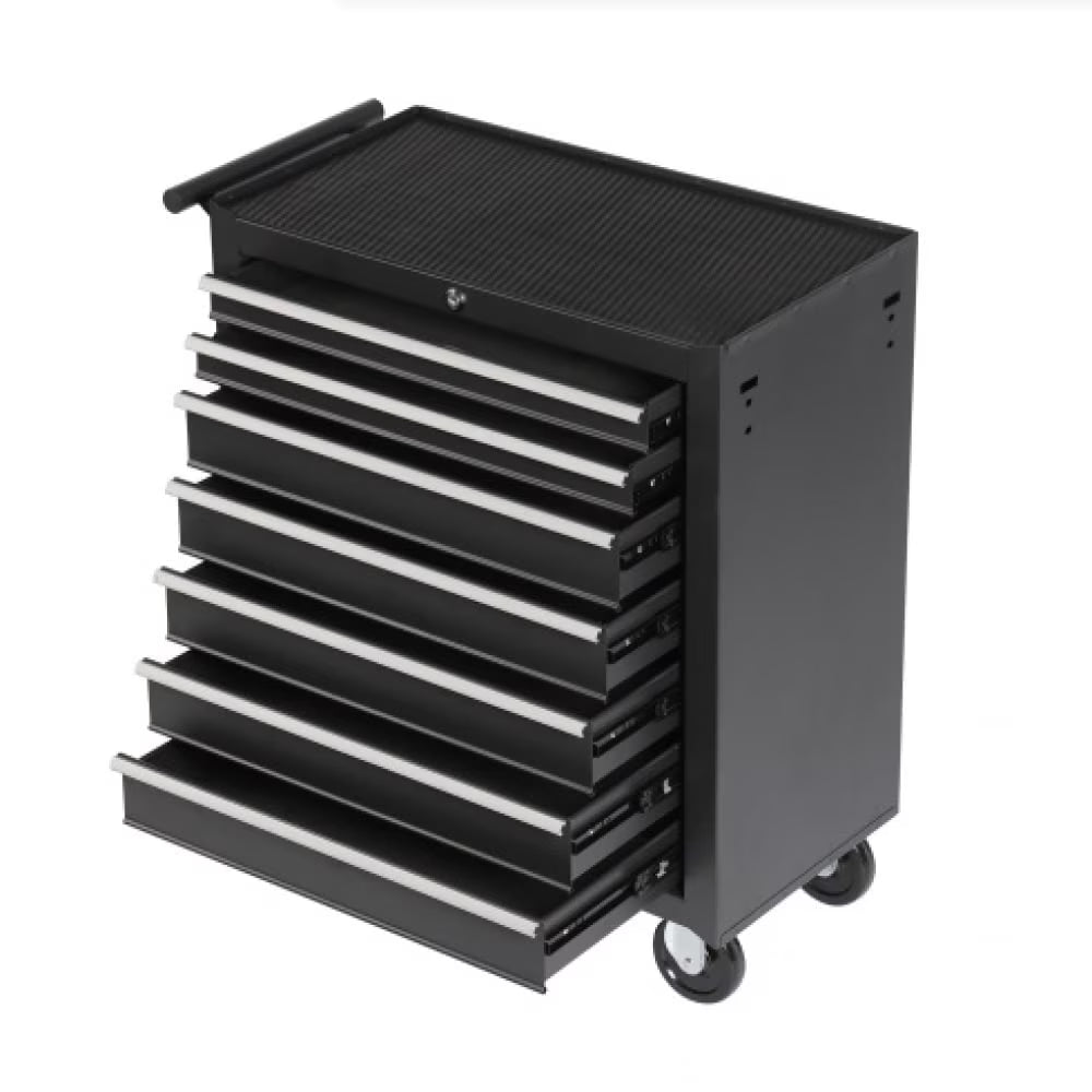 Rolling Tool Chest With 7 Drawer Tool Box With Wheels Multifunctional Tool Cart Mechanic Tool Storage Cabinet For Garage, Warehouse, Workshop, Repair Shop