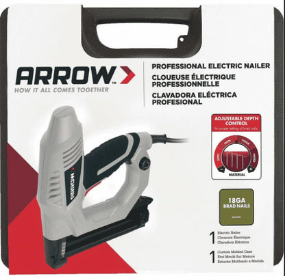 Arrow ET200BN Heavy Duty 18-Gauge Electric Cordless Brad Nailer, Professional Nail Gun
