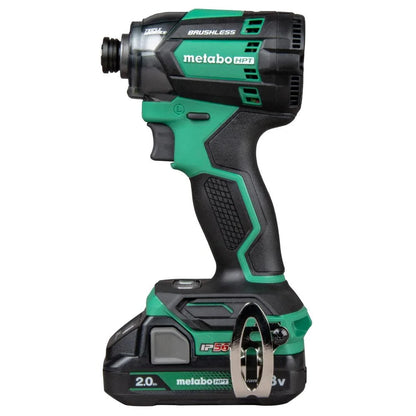 Metabo HPT 18V MultiVolt Cordless Triple Hammer BOLT Impact Driver Set, Power Impact Driver Kit with Case, 2 Lithium-Ion Batteries and Charger, 1/4-Inch Chuck, WH18DC