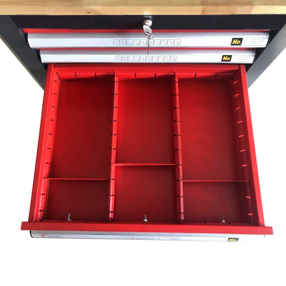 KAKA INDUSTRIAL HQC-550A (BT50) Tool Holder CNC Tool Cart, 5 Drawer Tool Chest 77 Capacity 4 Ball-Bearing Glided Drawers, Drawer Mobile Work Station