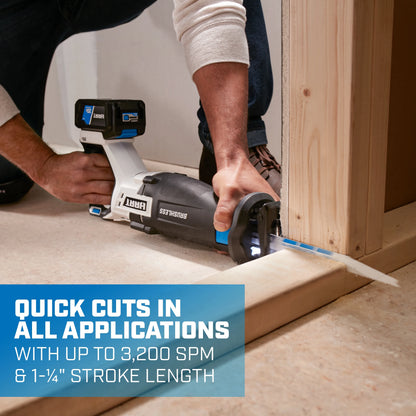 HART 20-Volt Battery-Powered Brushless Reciprocating Saw (Battery Not Included)
