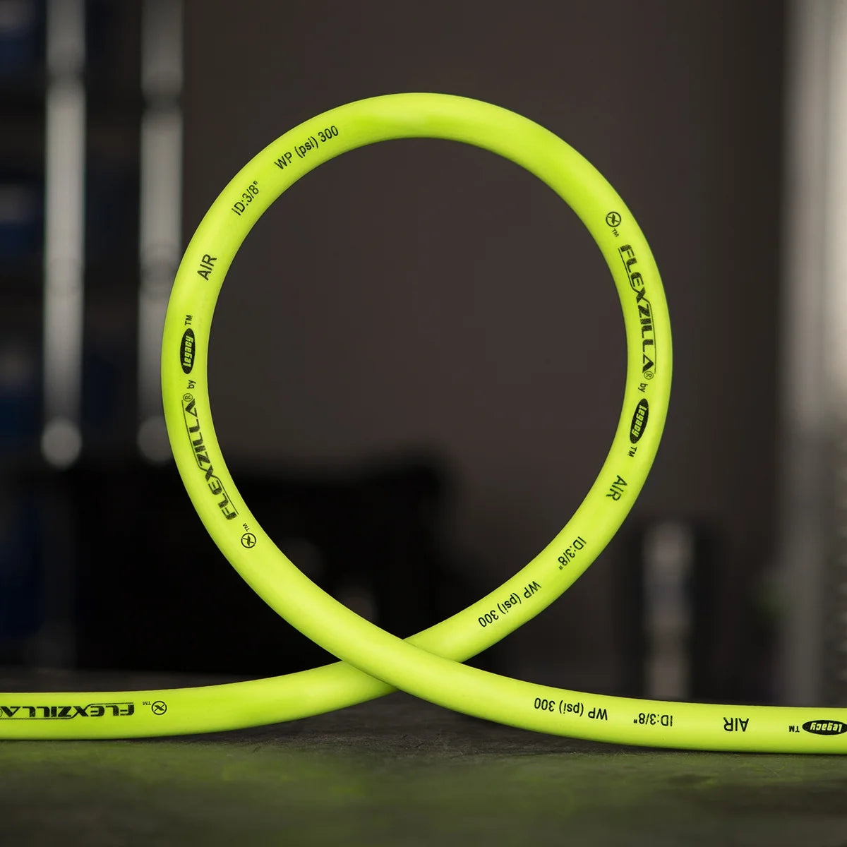 Flexzilla Air Hose, 1/2" x 100', 3/8" MNPT Fittings, ZillaGreen