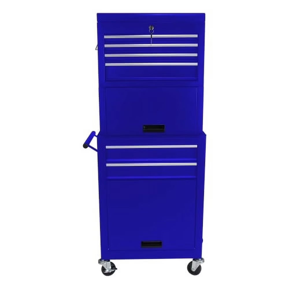 ARTMAN 6-Drawer 2 in 1 Mechanic Tool Box Storage Cabinet,High Capacity Rolling Tool Chest with Wheels and Drawers for Garage Workshop Warehouse Repair Shop