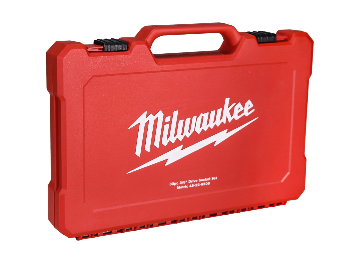 MILWAUKEE 32-Piece Metric 3/8 in. Drive Ratchet & Socket Set - Slim Profile, 90-Tooth, Deep & Standard Sockets (48-22-9508)