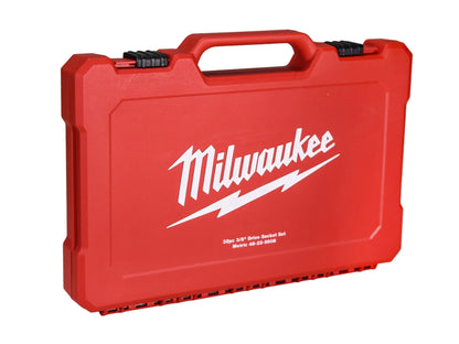MILWAUKEE 32-Piece Metric 3/8 in. Drive Ratchet & Socket Set - Slim Profile, 90-Tooth, Deep & Standard Sockets (48-22-9508)