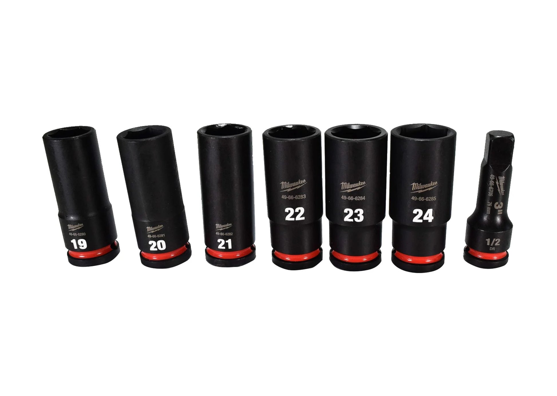 Milwaukee 49-66-6803 1/2" Impact Duty Drive Metric Deep Well Socket Set (16pc)