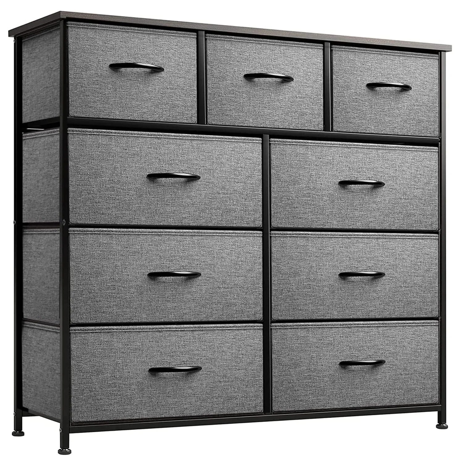 9-Drawer Dresser,40''H x 40''L x 12''W Tall Fabric Dresser, Storage Organizer Unit With Wide Chest Bins for Closet, Bedroom, Sutdy,Entryway,Hallway, Nursery(3 colors)