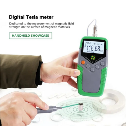 Handheld Digital Tester Digital, High Gaussmeter with Probe 0-2400MT, Magnetic Field Meters