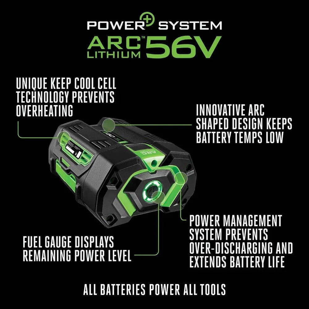Ego Power+ 56V 4Ah Lithium Ion Power Tool Battery Pack With Fuel Indicator (2 Pack)