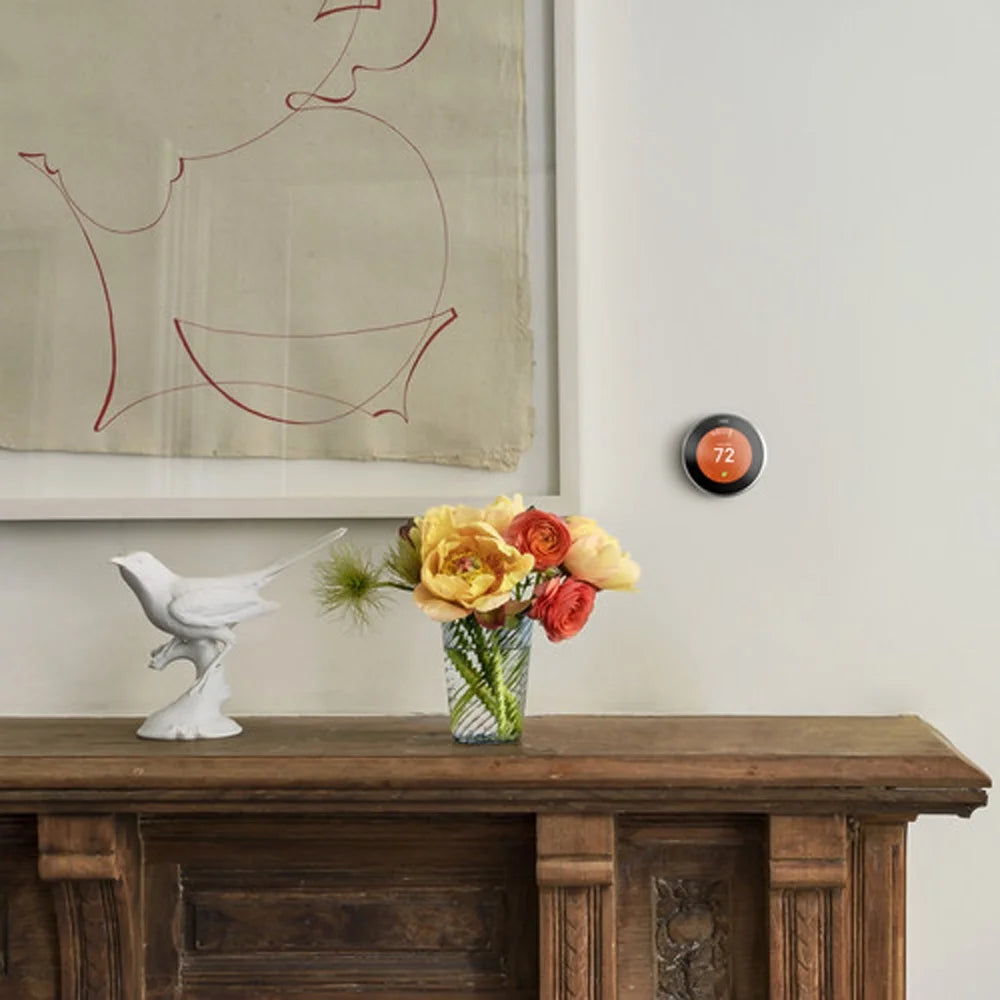 Nest (T3007ES) Learning Thermostat 3rd Gen, Stainless Steel with Deco Gear 2 Pack Wifi Smart Plug