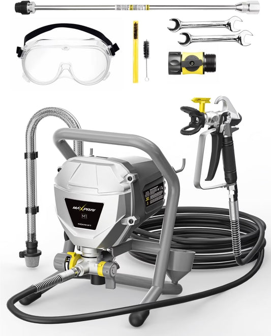 InoKraft M1, 466W, 120V Gray Power Paint Sprayer, 5 Gallon, 2 Spray Patterns, 0.29 GPM, 22.55 lb, 1 Piece