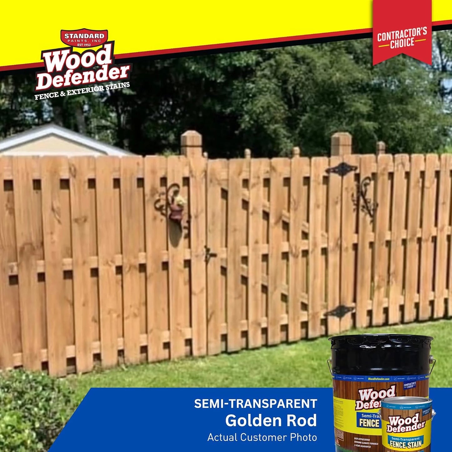 Wood Defender Semi-transparent Fence Stain GOLDEN ROD 5-gallon