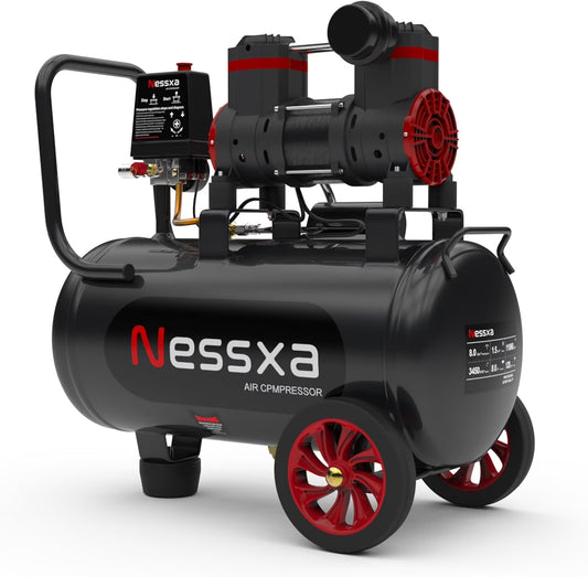 EAYSG 8 Gallon Ultra Quiet Air Compressor, 1.5HP 4.52 CFM Oil-Free, 115 PSI Max, 110V Portable Air Compressor with Tank for Car Repair, Spray Painting, Nailing